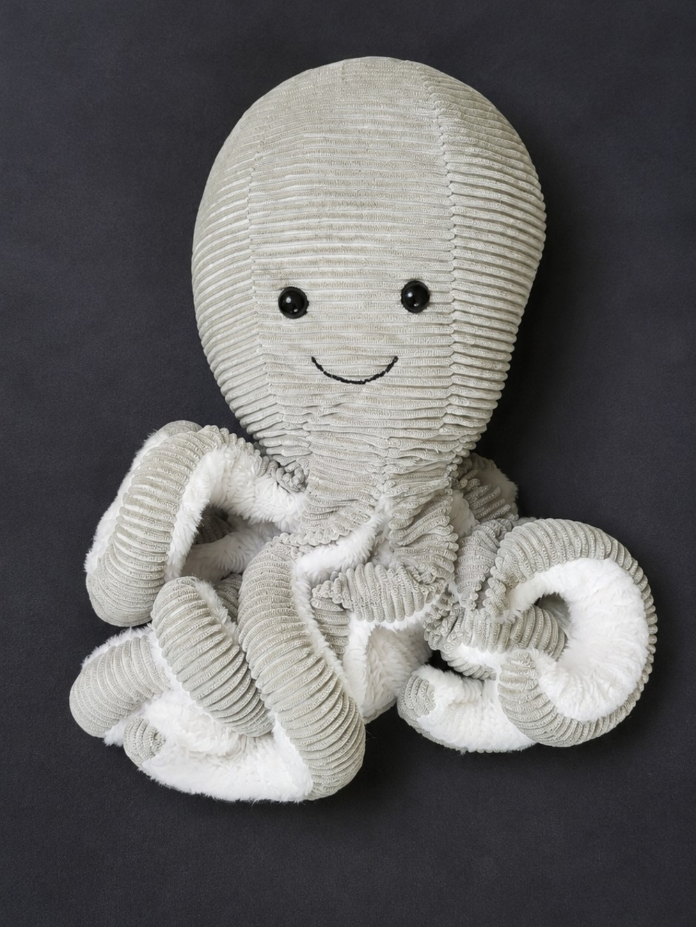 Grey corduroy octopus plush Jelly cat Style